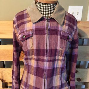 Christopher & Banks purple lav jacket suede XL